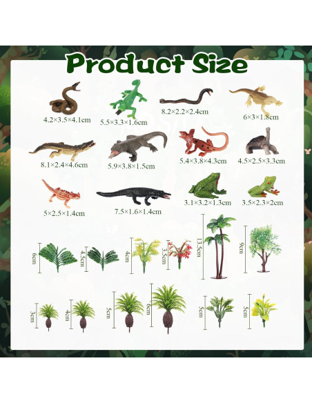 26 Figuras de Animales Anfibios y Reptiles Sratte - Juguetes Educativos
