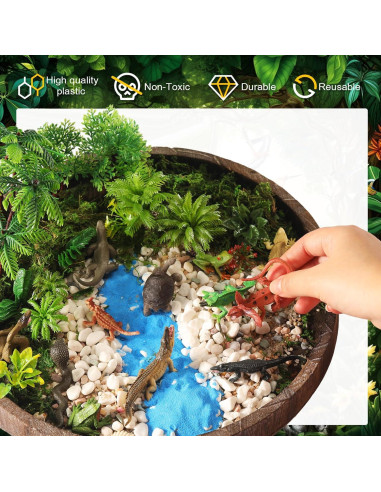 26 Figuras de Animales Anfibios y Reptiles Sratte - Juguetes Educativos