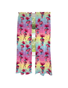 Cortinas de Ventana para Niños Franco 66x175 cm Trolls World Tour