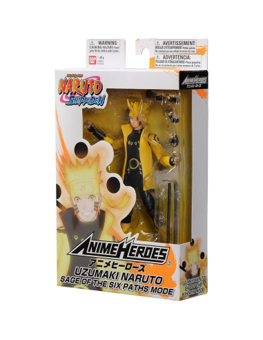 Figura Naruto Uzumaki Modo Sabio - Anime Heroes - Bandai