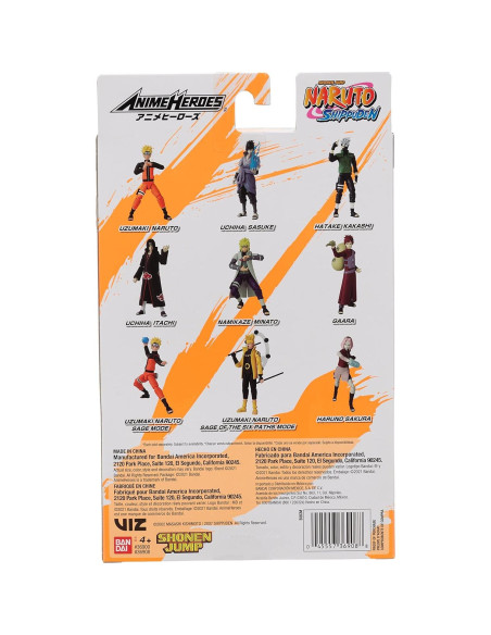 Figura Naruto Uzumaki Modo Sabio - Anime Heroes - Bandai