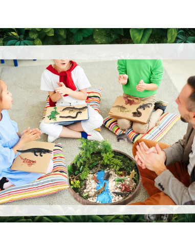 26 Figuras de Animales Anfibios y Reptiles Sratte - Juguetes Educativos