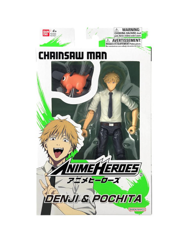 Figura de Acción Denji y Pochita - Héroes del Anime - Bandai