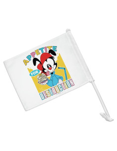 Bandera de Coche Animaniacs con Poste y Clip - 36x28cm