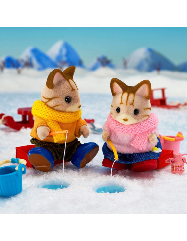 Familia de Gatos Sandy Calico Critters 4 Figuras 7,62 cm