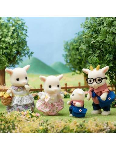 Familia de Cabras Calico Critters - 4 Figuras Coleccionables