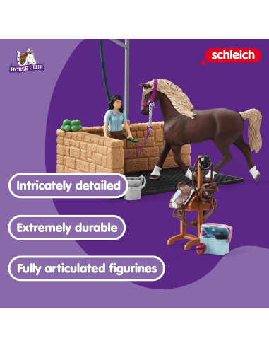 Juego de Lavado Ecuestre Schleich 19 Piezas para Niños