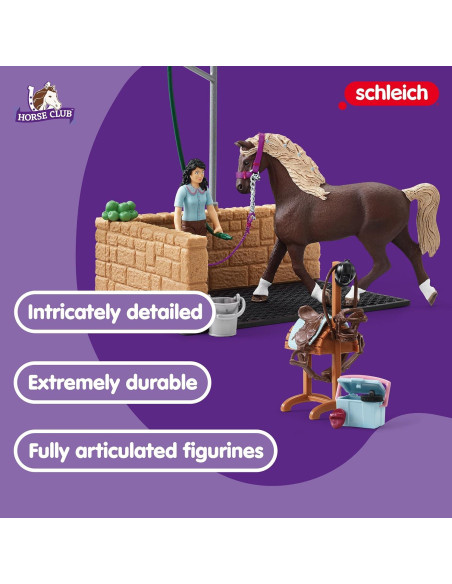 Juego de Lavado Ecuestre Schleich 19 Piezas para Niños