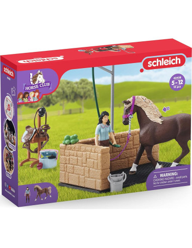 Juego de Lavado Ecuestre Schleich 19 Piezas para Niños