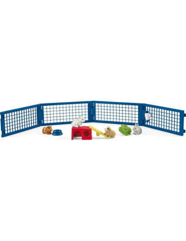 Juego de Casa para Conejos y Cobayas Schleich 14 Piezas 19x11.5 cm