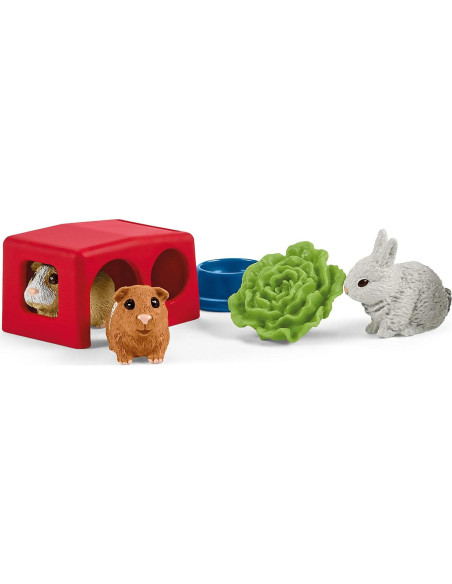Juego de Casa para Conejos y Cobayas Schleich 14 Piezas 19x11.5 cm
