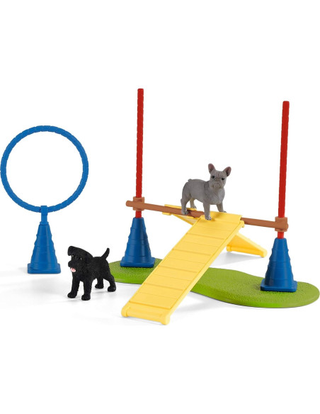 Set de Juego Schleich Farm World Agilidad Cachorros 14 Piezas