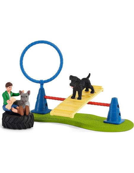 Set de Juego Schleich Farm World Agilidad Cachorros 14 Piezas