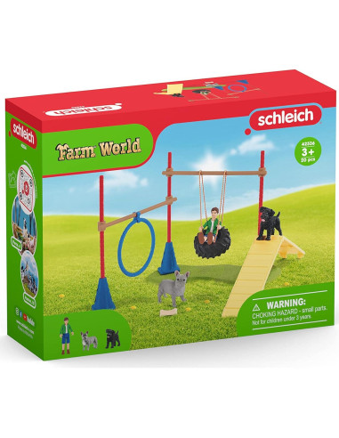 Set de Juego Schleich Farm World Agilidad Cachorros 14 Piezas