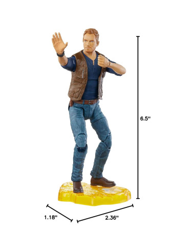 Figura de acción Owen Grady Jurassic World 15 cm articulada