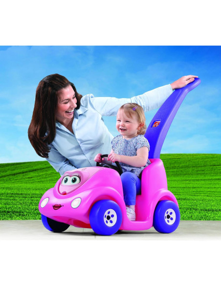 Coche de Montar Step2 para Niños Rosa con Cinturón y Claxon