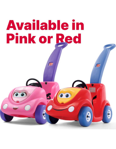 Coche de Montar Step2 para Niños Rosa con Cinturón y Claxon
