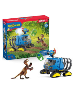 Juego de Dinosaurios Schleich Dakotaraptor y Camión Científico