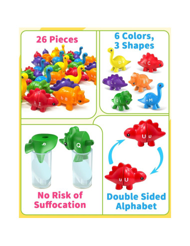 Juguetes Educativos Dinosaurios ABC 26PCS Walenty