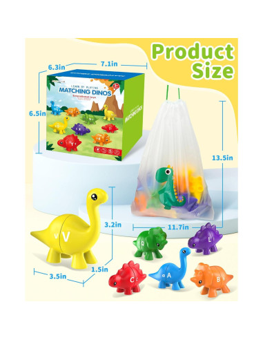 Juguetes Educativos Dinosaurios ABC 26PCS Walenty