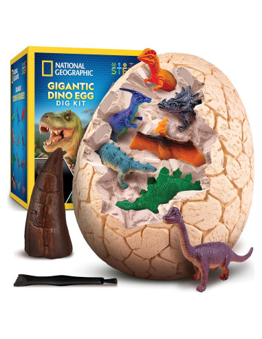 Kit Excavación Huevo Dinosaurio Jumbo National Geographic 12 Figuras