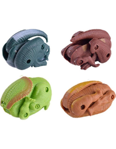 Paquete de 4 Huevos Jumbo de Dinosaurios QINGQIU para Niños
