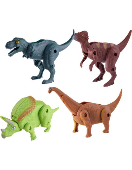 Paquete de 4 Huevos Jumbo de Dinosaurios QINGQIU para Niños