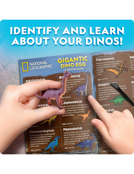 Kit Excavación Huevo Dinosaurio Jumbo National Geographic 12 Figuras