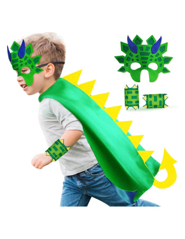 Disfraz de Dinosaurio iROLEWIN para Niños con Capa y Máscara