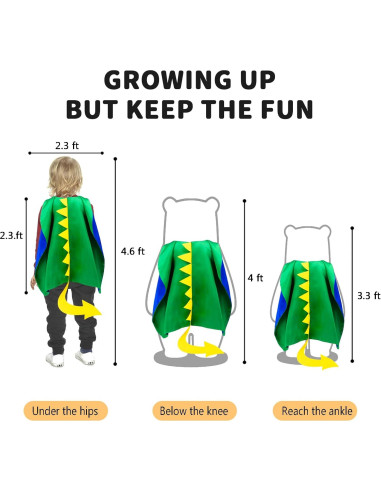 Disfraz de Dinosaurio iROLEWIN para Niños con Capa y Máscara