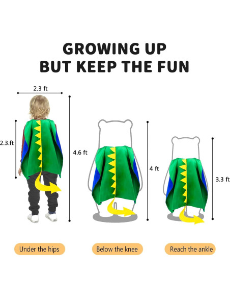 Disfraz de Dinosaurio iROLEWIN para Niños con Capa y Máscara