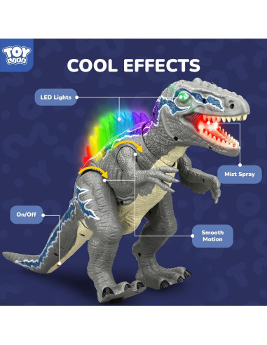 Dinosaurio Robot Control Remoto STEAM Life Velociraptor LED