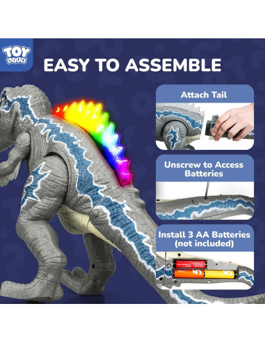 Dinosaurio Robot Control Remoto STEAM Life Velociraptor LED