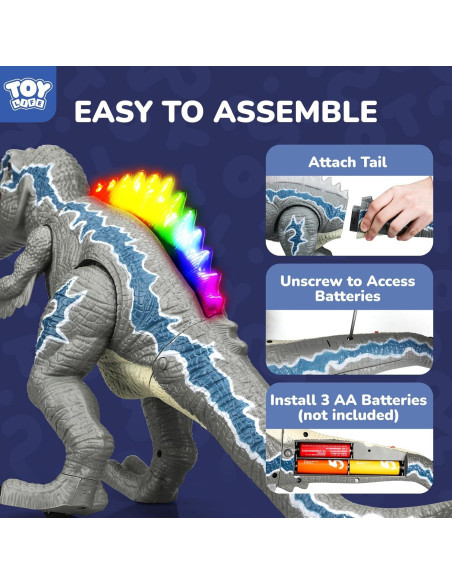 Dinosaurio Robot Control Remoto STEAM Life Velociraptor LED