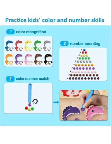 Rompecabezas Magnético Montessori FURNIZONE Dinosaurios 3-4 Años