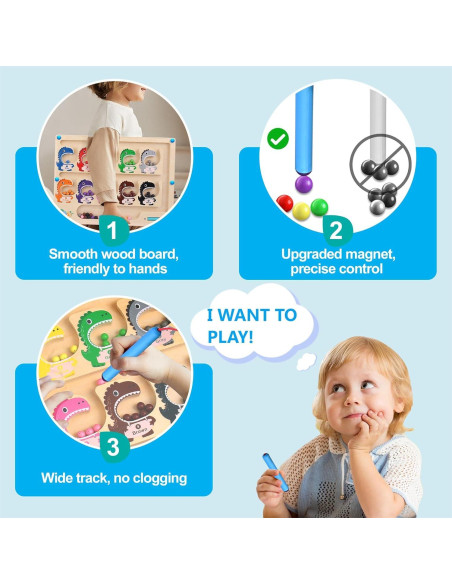 Rompecabezas Magnético Montessori FURNIZONE Dinosaurios 3-4 Años