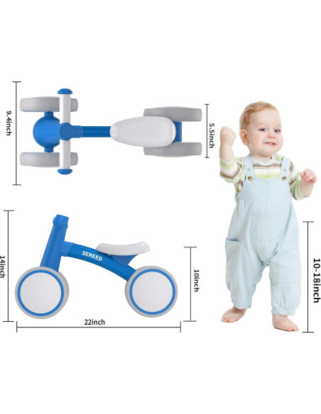 Bicicleta de Equilibrio SEREED para Bebés 12-24 Meses