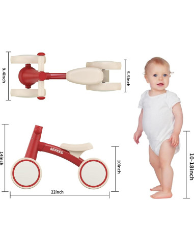 Bicicleta de Equilibrio SEREED UD30 para Bebés 1-2 Años