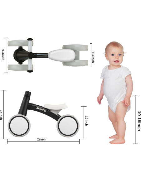 Bicicleta de Equilibrio SEREED UD30 para Bebés 1-2 Años