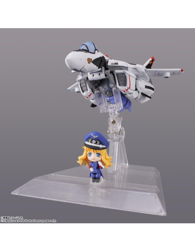 Figura Coleccionable Bandai Macross VF-25F con Sheryl