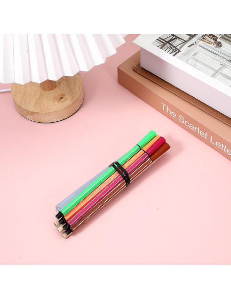 100 Bandas de Goma Negras de Silicona 25mm Reutilizables