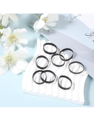 100 Bandas de Goma Negras de Silicona 25mm Reutilizables