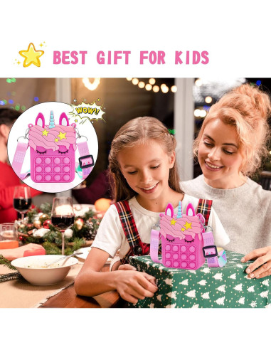 Juguete Fidget Pop Unicornio Civan Mini Rosa 13.5x8.5cm