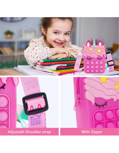 Juguete Fidget Pop Unicornio Civan Mini Rosa 13.5x8.5cm