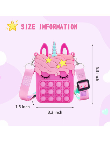 Juguete Fidget Pop Unicornio Civan Mini Rosa 13.5x8.5cm