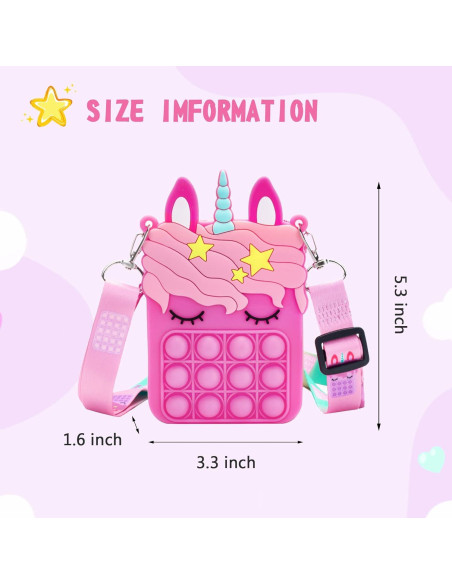 Juguete Fidget Pop Unicornio Civan Mini Rosa 13.5x8.5cm