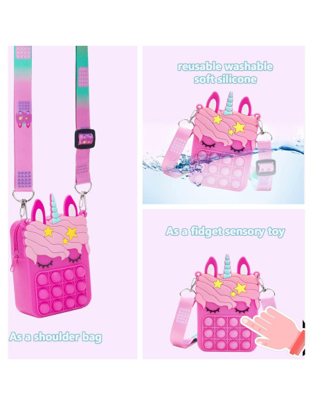 Juguete Fidget Pop Unicornio Civan Mini Rosa 13.5x8.5cm