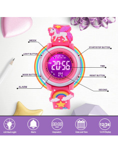 Reloj 3D Unicornio VAPCUFF para Niñas 3-12 Años Resistente 2