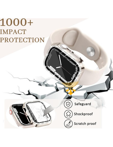 Funda Brillante JR.DM con Protector para Apple Watch 40mm