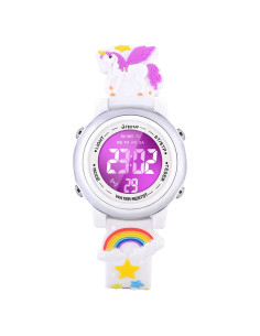 Reloj 3D Unicornio VAPCUFF para Niñas 3-12 Años Resistente Agua